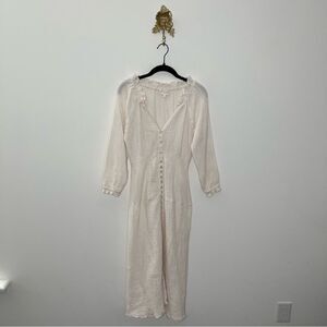 The Westside Cotton Gauze Button Front Midi Dress S